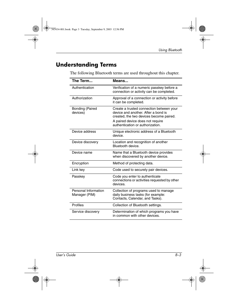 Understanding terms, Understanding terms –3 | HP h4000 Series User Manual | Page 79 / 143