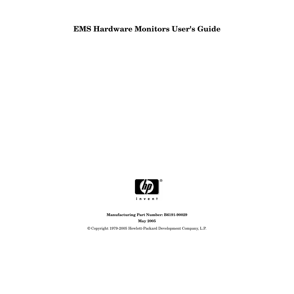 HP B6191-90029 User Manual | 140 pages
