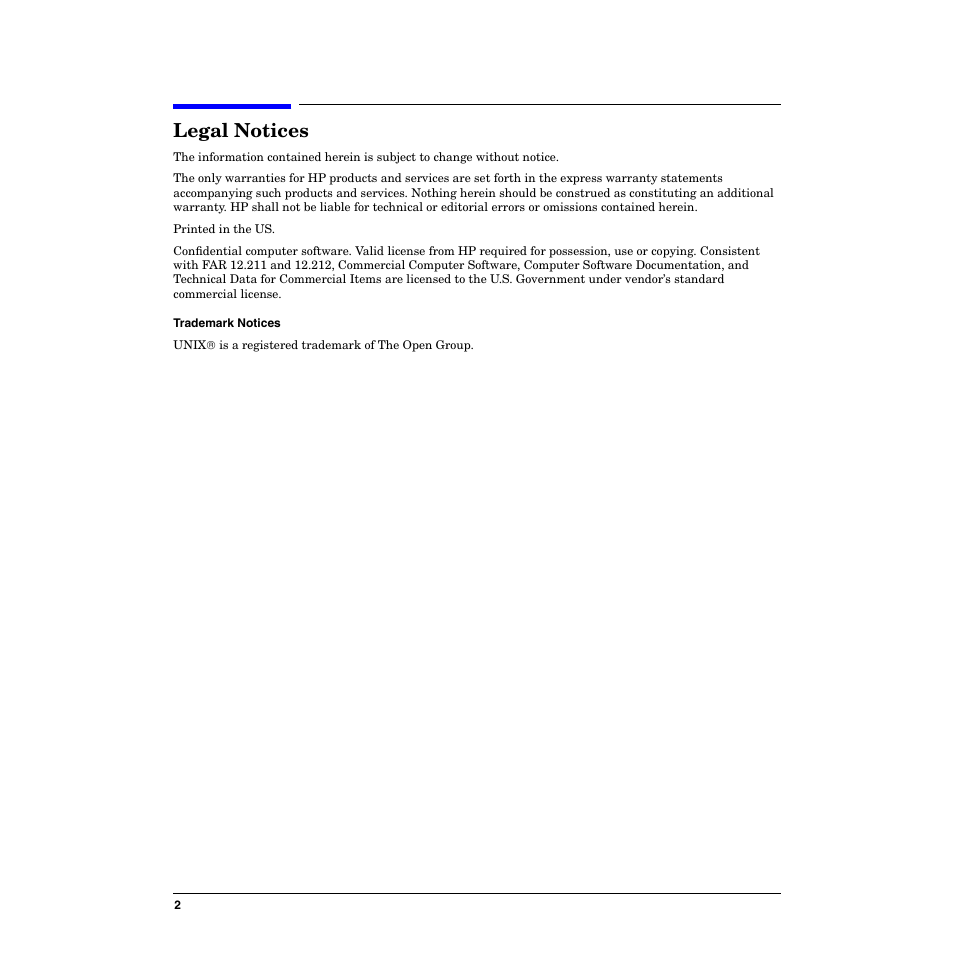 Legal notices | HP B6191-90029 User Manual | Page 2 / 140