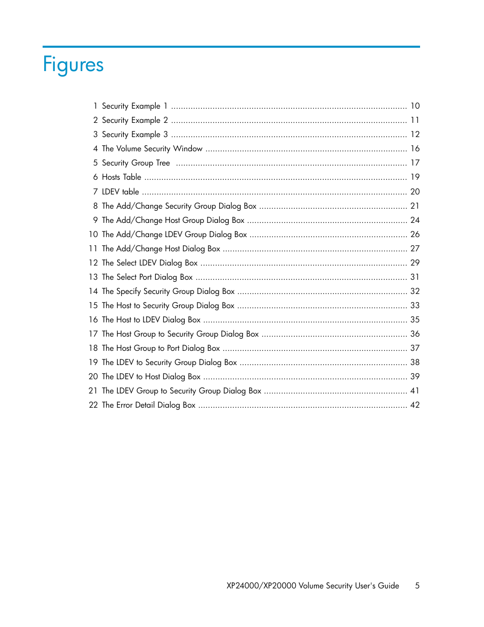 Figures | HP STORAGEWORKS XP24000 User Manual | Page 5 / 76