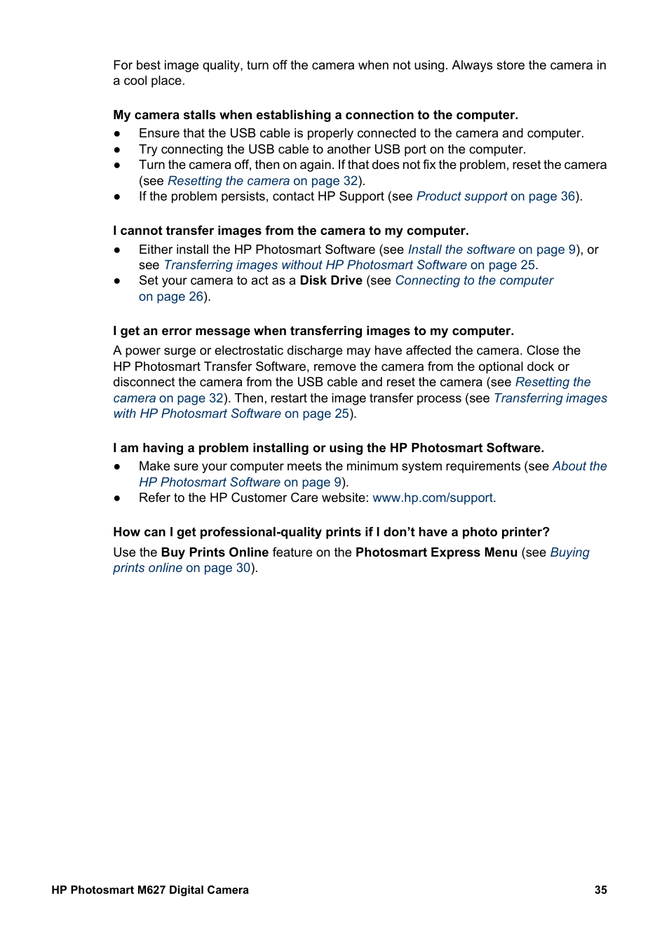 HP Photosmart M627 User Manual | Page 35 / 46