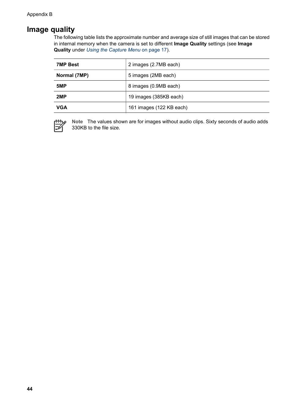 Image quality | HP Photosmart M627 User Manual | Page 44 / 46