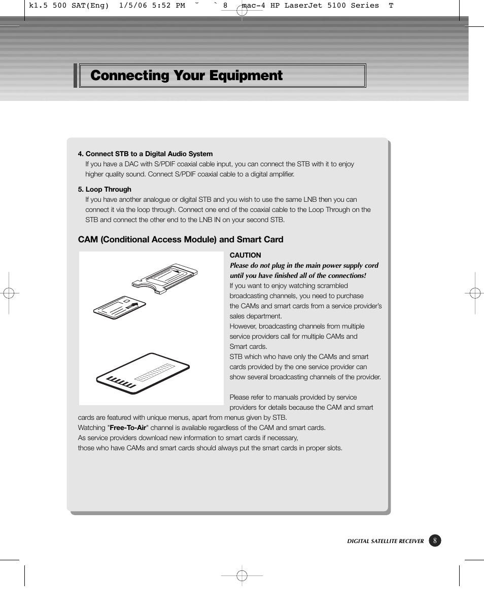 Connecting your equipment | HP KSC-570 User Manual | Page 13 / 58