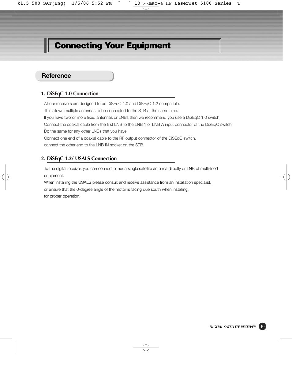 Connecting your equipment, Reference | HP KSC-570 User Manual | Page 15 / 58