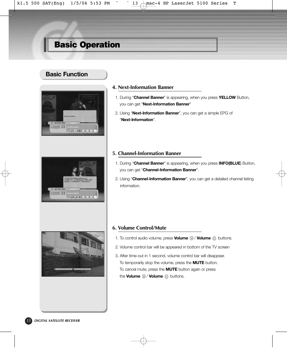 Basic operation, Basic function | HP KSC-570 User Manual | Page 18 / 58