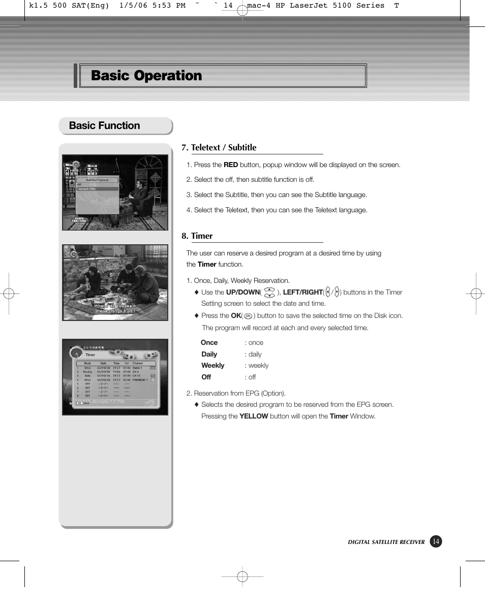 Basic operation, Basic function | HP KSC-570 User Manual | Page 19 / 58