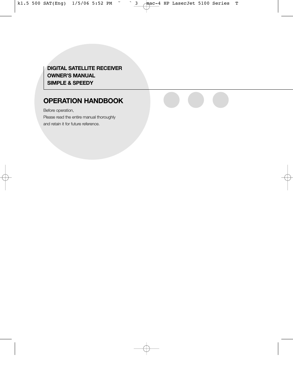 Operation handbook | HP KSC-570 User Manual | Page 4 / 58