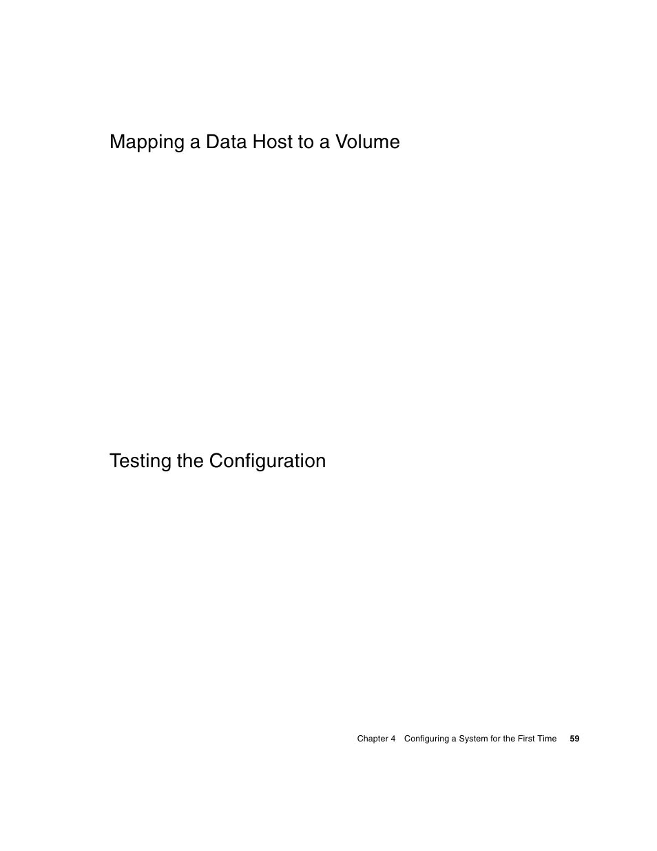 Mapping a data host to a volume, Testing the configuration | HP 2012i User Manual | Page 59 / 86