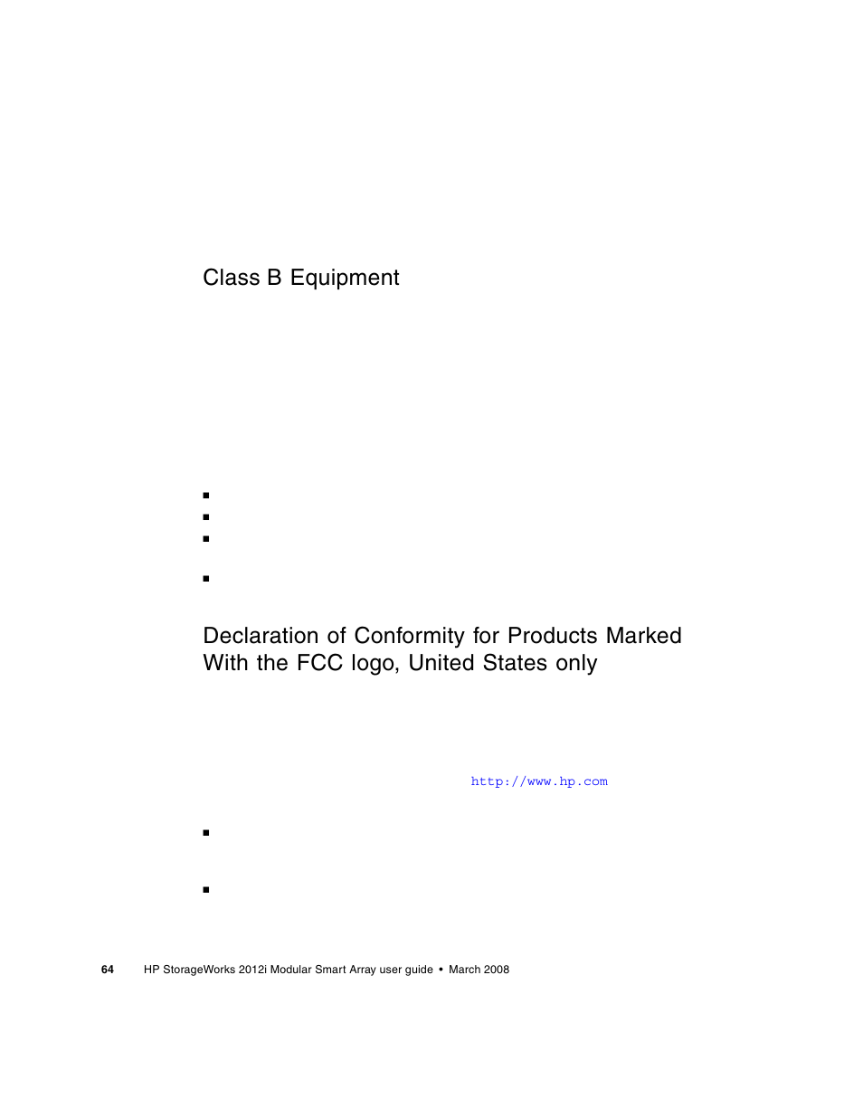 Class b equipment | HP 2012i User Manual | Page 64 / 86