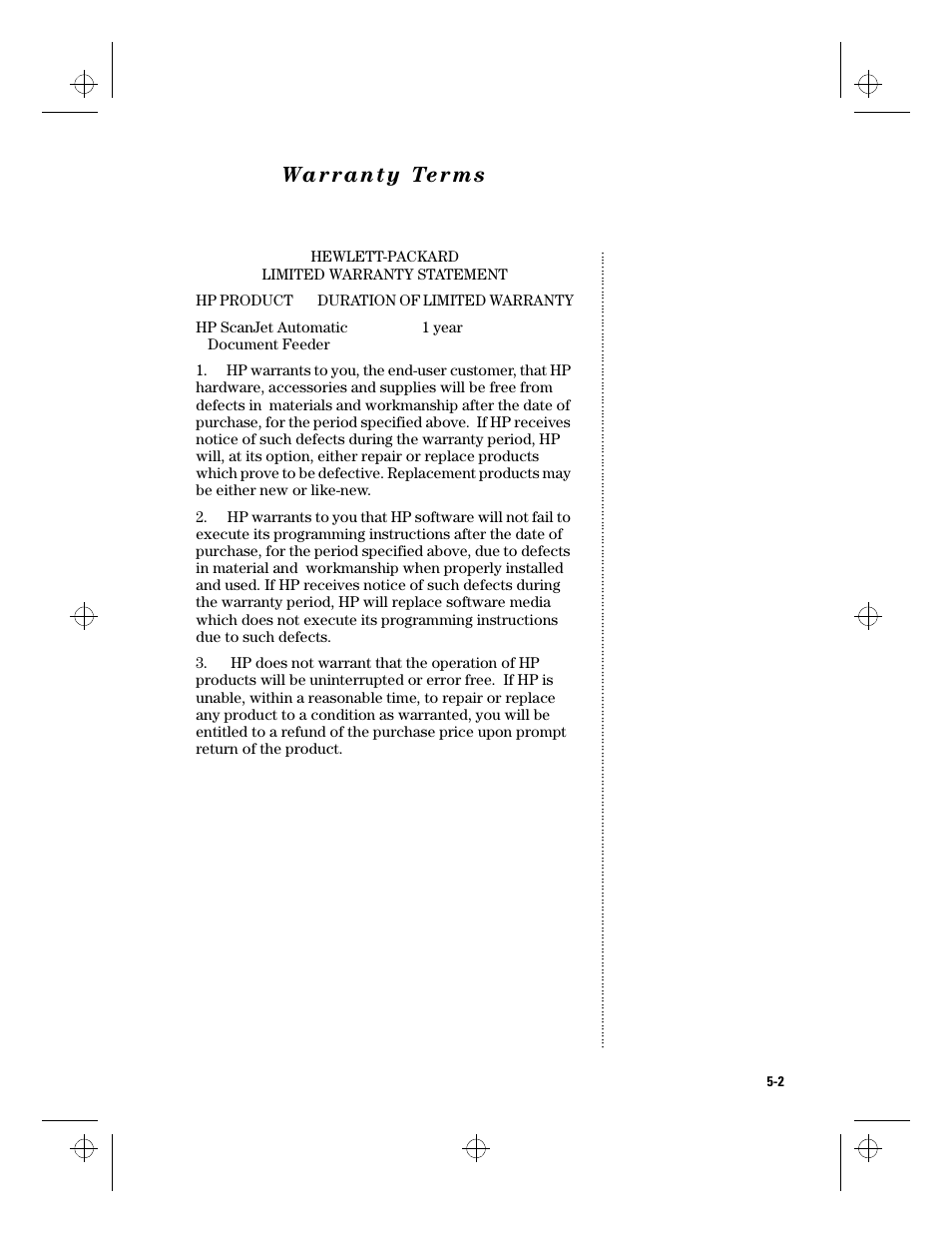 Warranty terms | HP ScanJet Scanners User Manual | Page 29 / 38