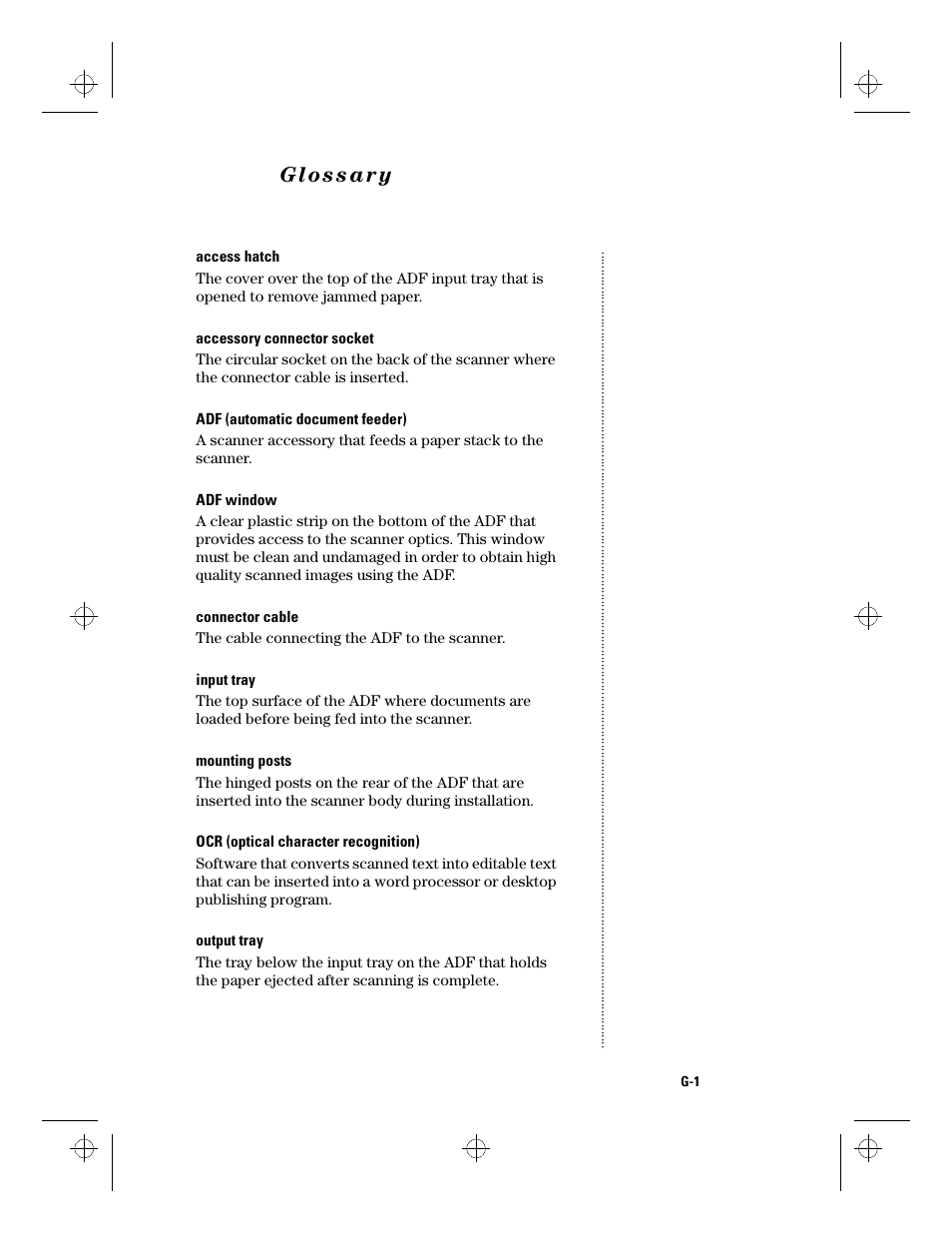 Glossary | HP ScanJet Scanners User Manual | Page 36 / 38