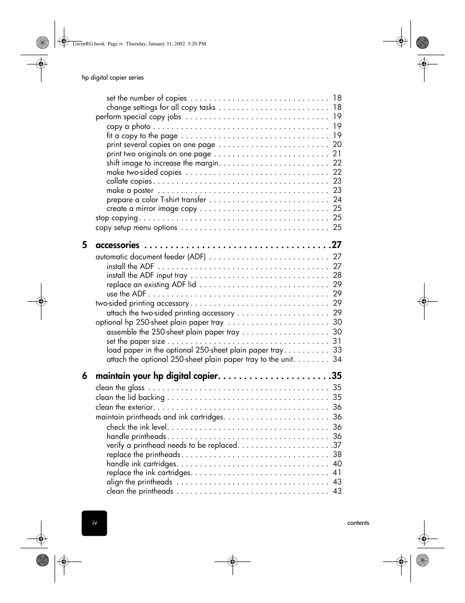 HP 610 User Manual | Page 4 / 102