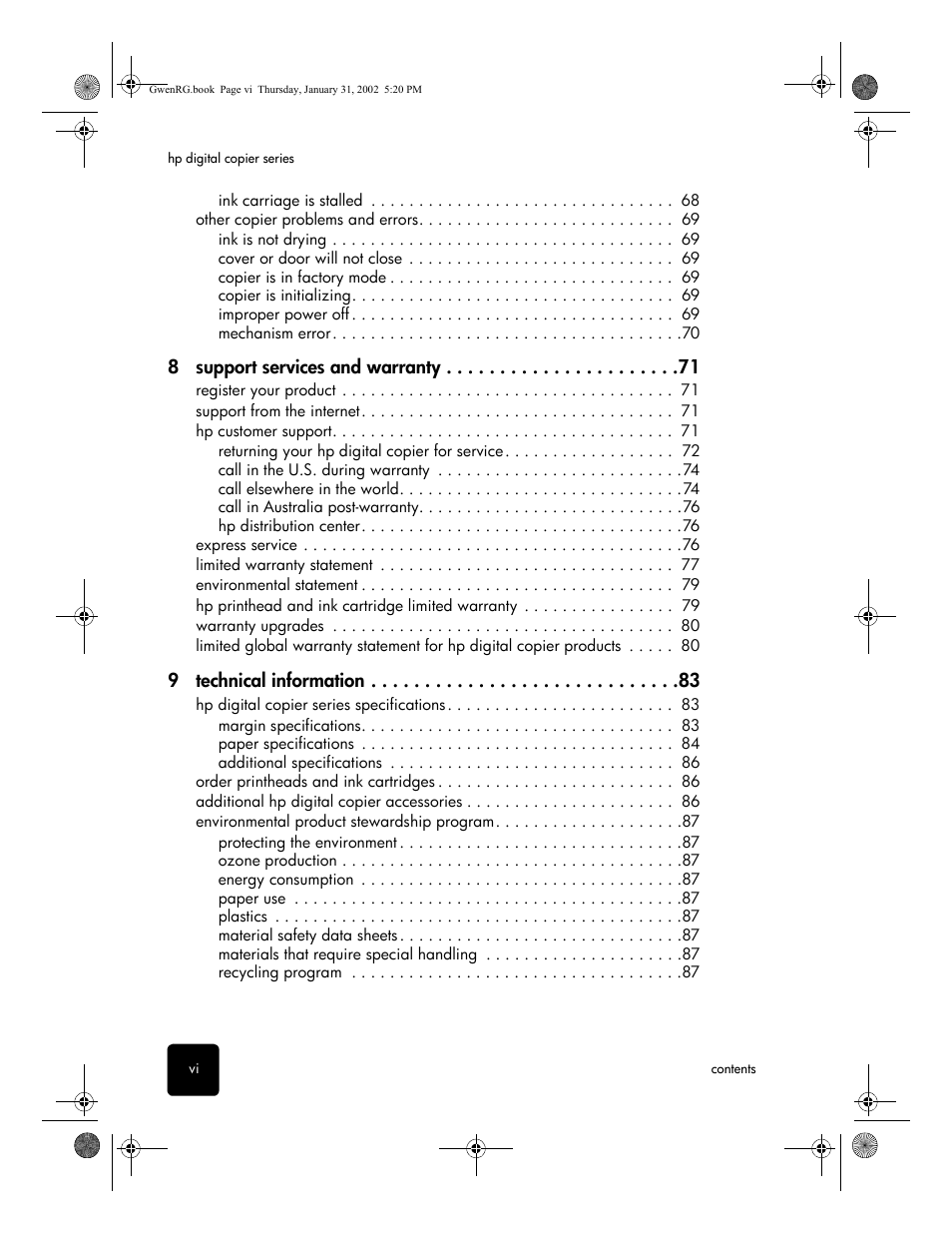 HP 610 User Manual | Page 6 / 102