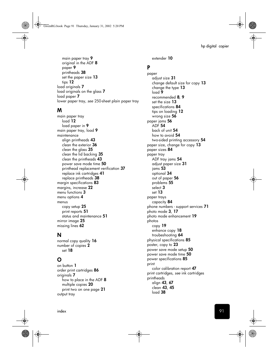 HP 610 User Manual | Page 97 / 102