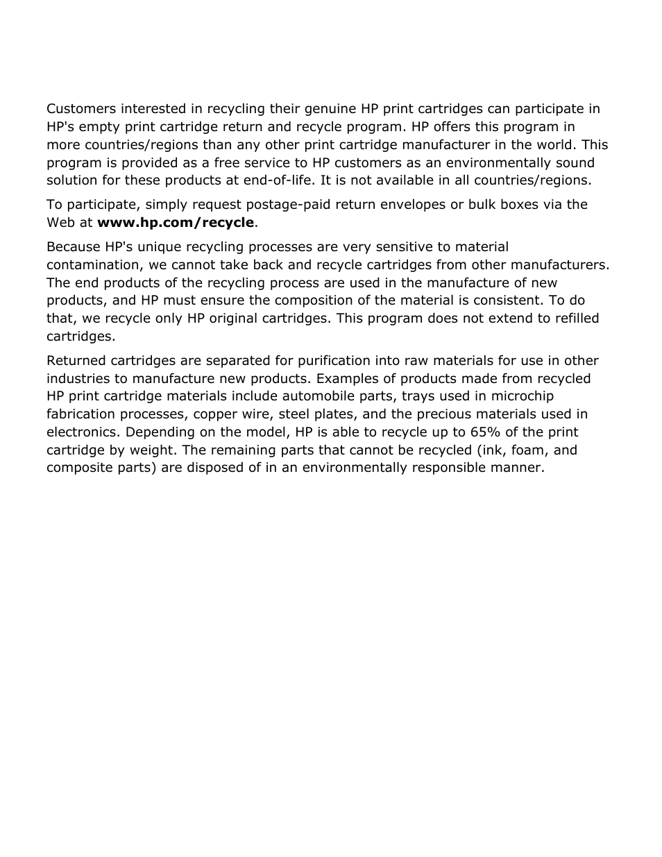 Print cartridge recovery | HP 2 User Manual | Page 13 / 113