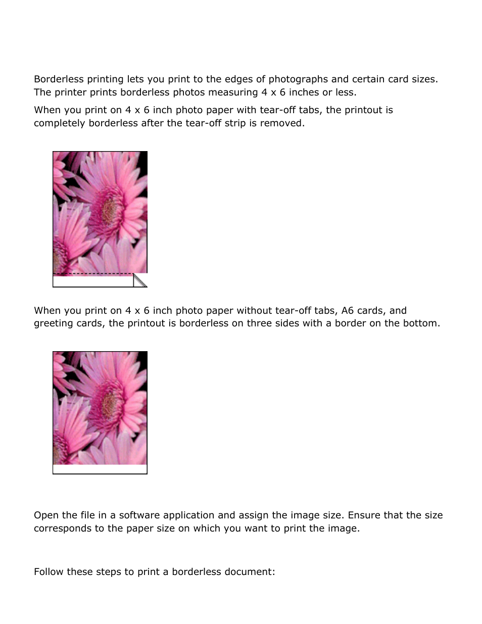 Borderless printing, Paper using the | HP 2 User Manual | Page 16 / 113