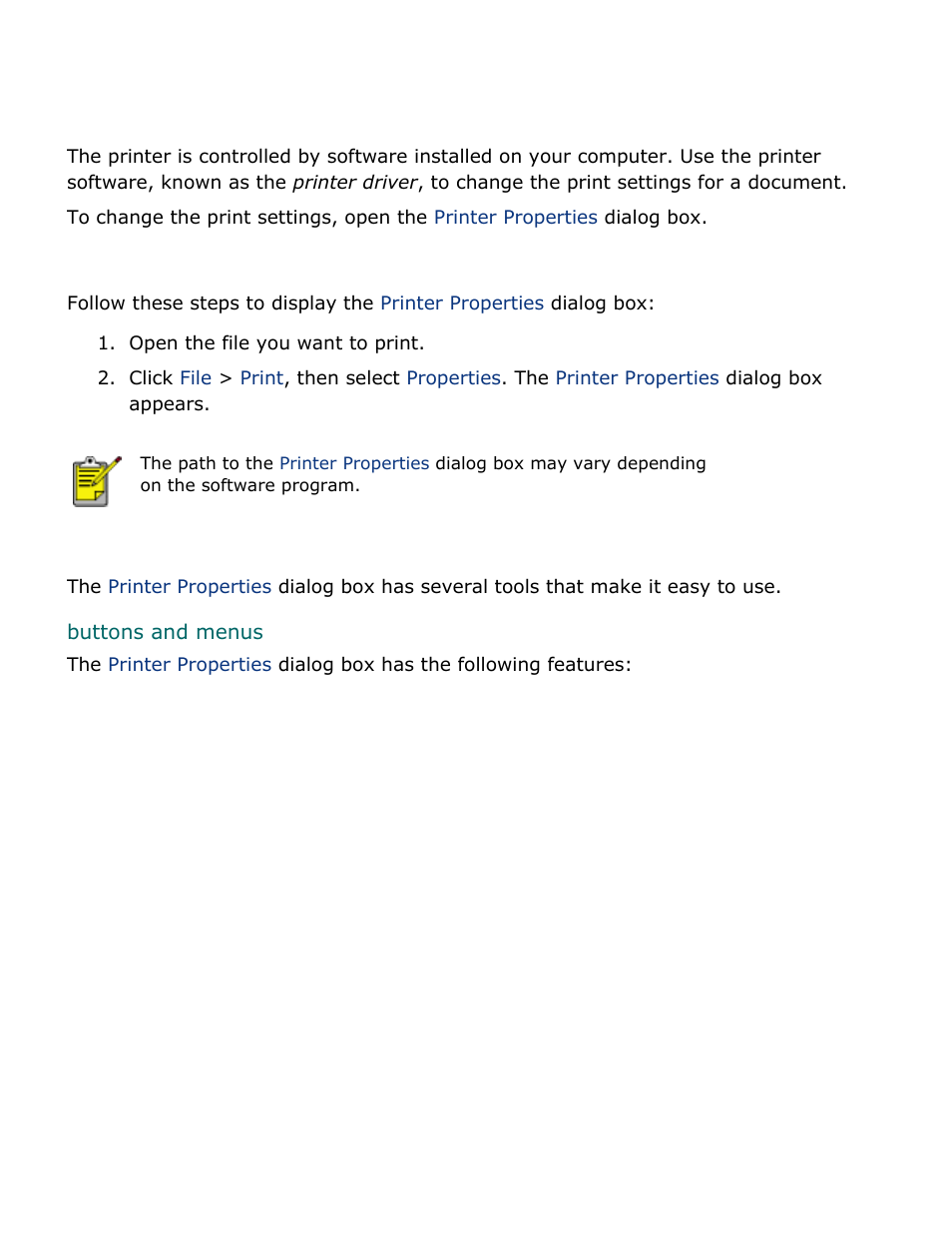 Print settings | HP 2 User Manual | Page 18 / 113