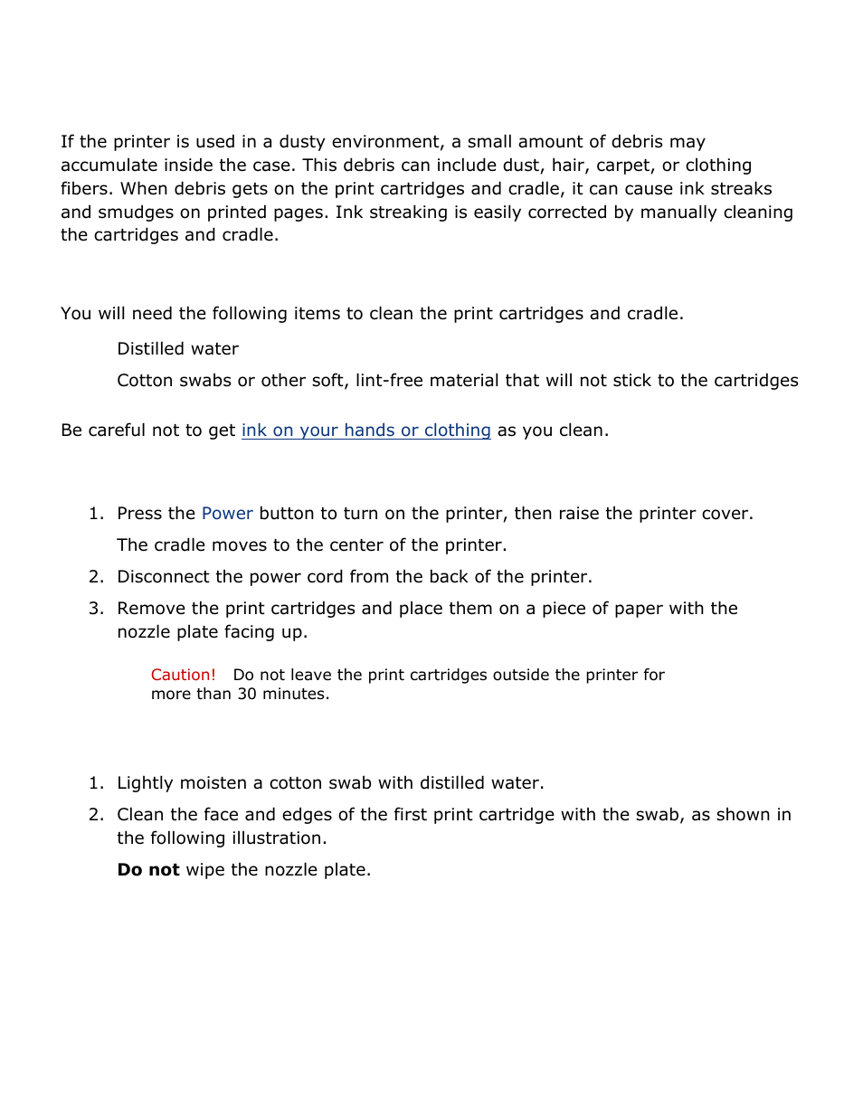 Manually cleaning print cartridges, Gathering cleaning supplies, Preparing to clean | HP 2 User Manual | Page 90 / 113