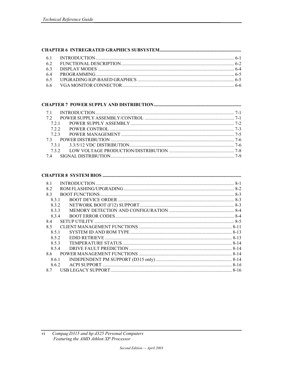 HP D315 User Manual | Page 10 / 192