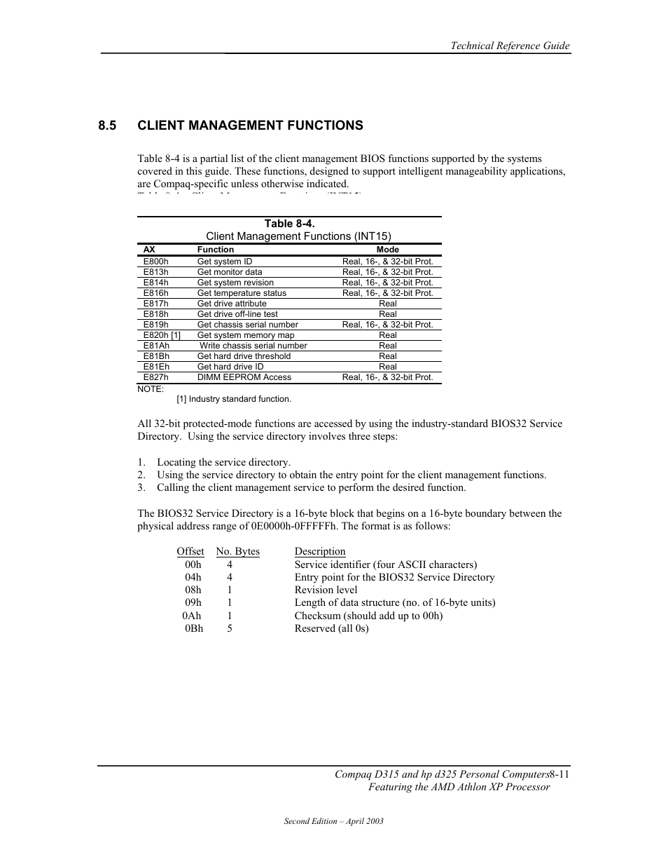 Client management functions, 5 client management functions | HP D315 User Manual | Page 145 / 192