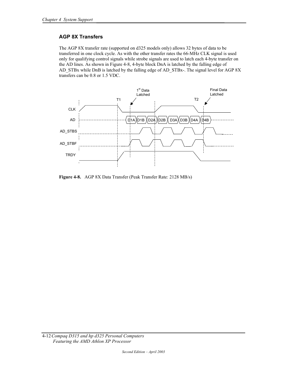 Agp 8x transfers | HP D315 User Manual | Page 62 / 192