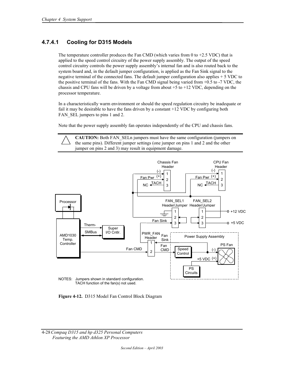 Cooling for d315 models, 1 cooling for d315 models | HP D315 User Manual | Page 78 / 192