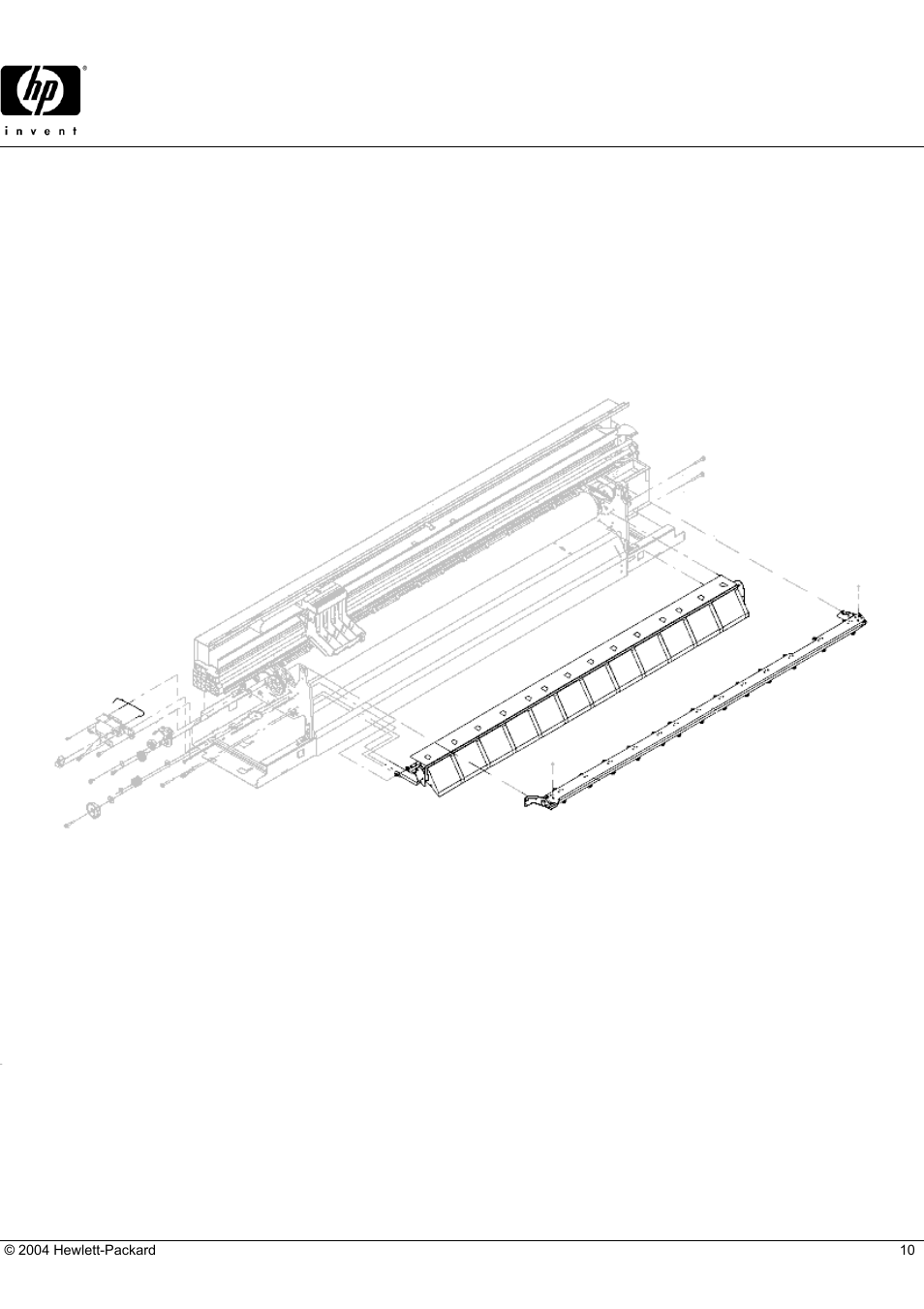 Designjet 230 (d-size), Hp parts reference guide | HP 230 User Manual | Page 10 / 19