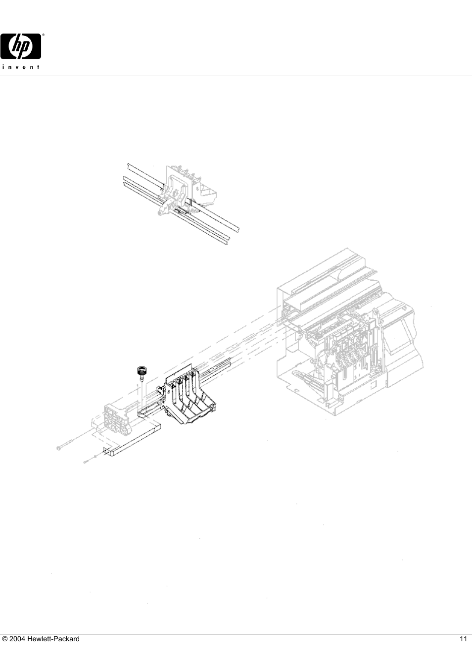 Designjet 230 (d-size), Hp parts reference guide, Carriage-axis (left end) | HP 230 User Manual | Page 11 / 19
