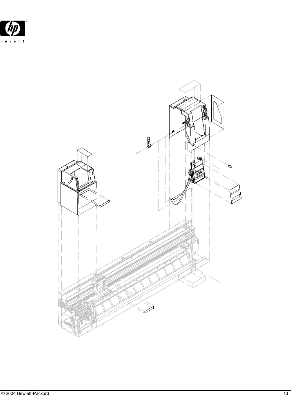 Designjet 230 (d-size), Hp parts reference guide, End covers/control panel | HP 230 User Manual | Page 13 / 19