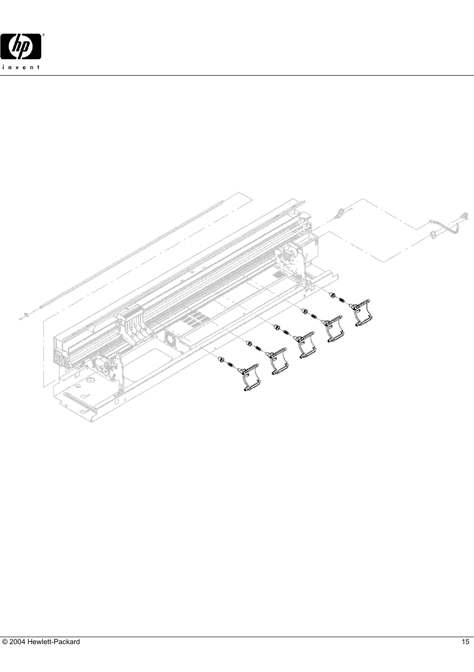 Designjet 230 (d-size), Hp parts reference guide, Pinch-arm assembly | HP 230 User Manual | Page 15 / 19