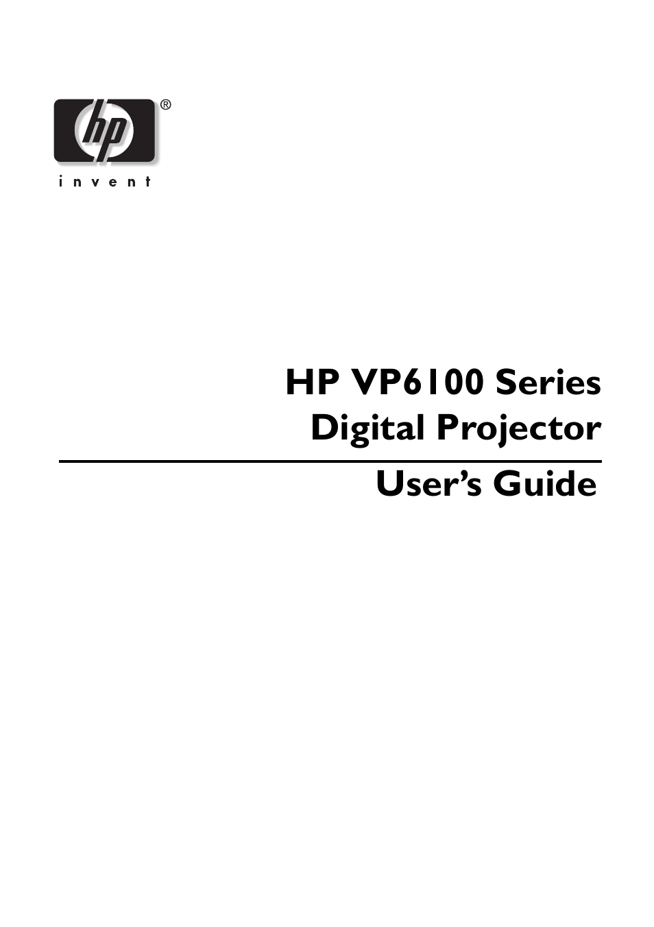 HP Digital VP6121 User Manual | 35 pages