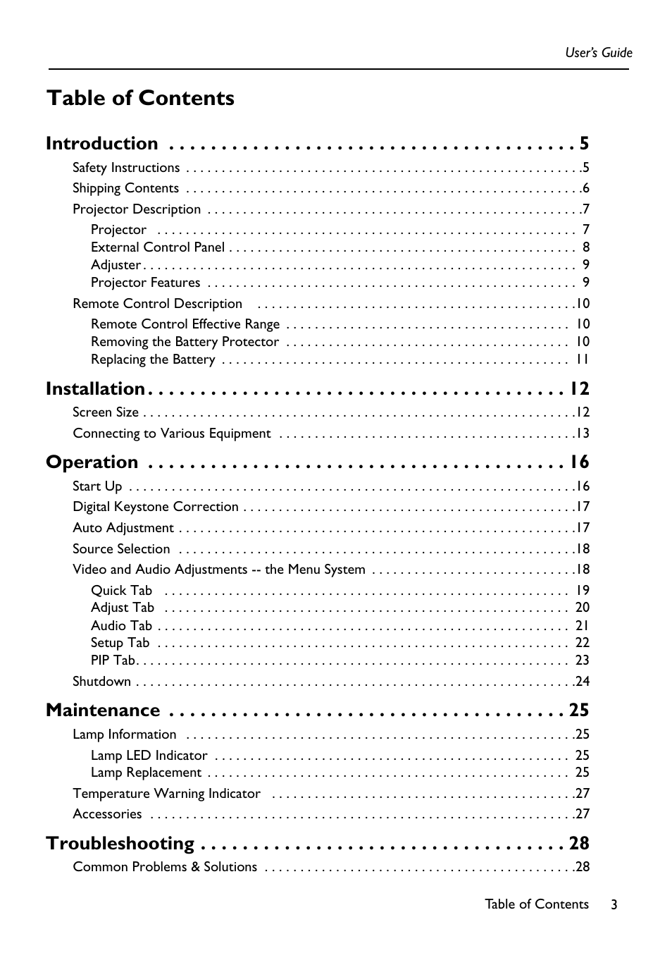 HP Digital VP6121 User Manual | Page 3 / 35