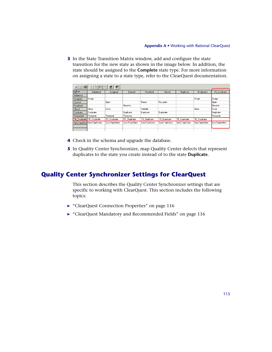 HP Quality Center Synchronizer 1.2 User Manual | Page 115 / 130