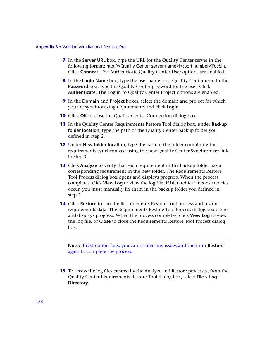HP Quality Center Synchronizer 1.2 User Manual | Page 128 / 130