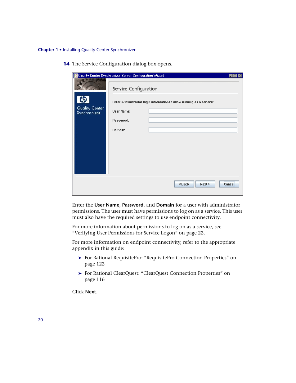 HP Quality Center Synchronizer 1.2 User Manual | Page 20 / 130