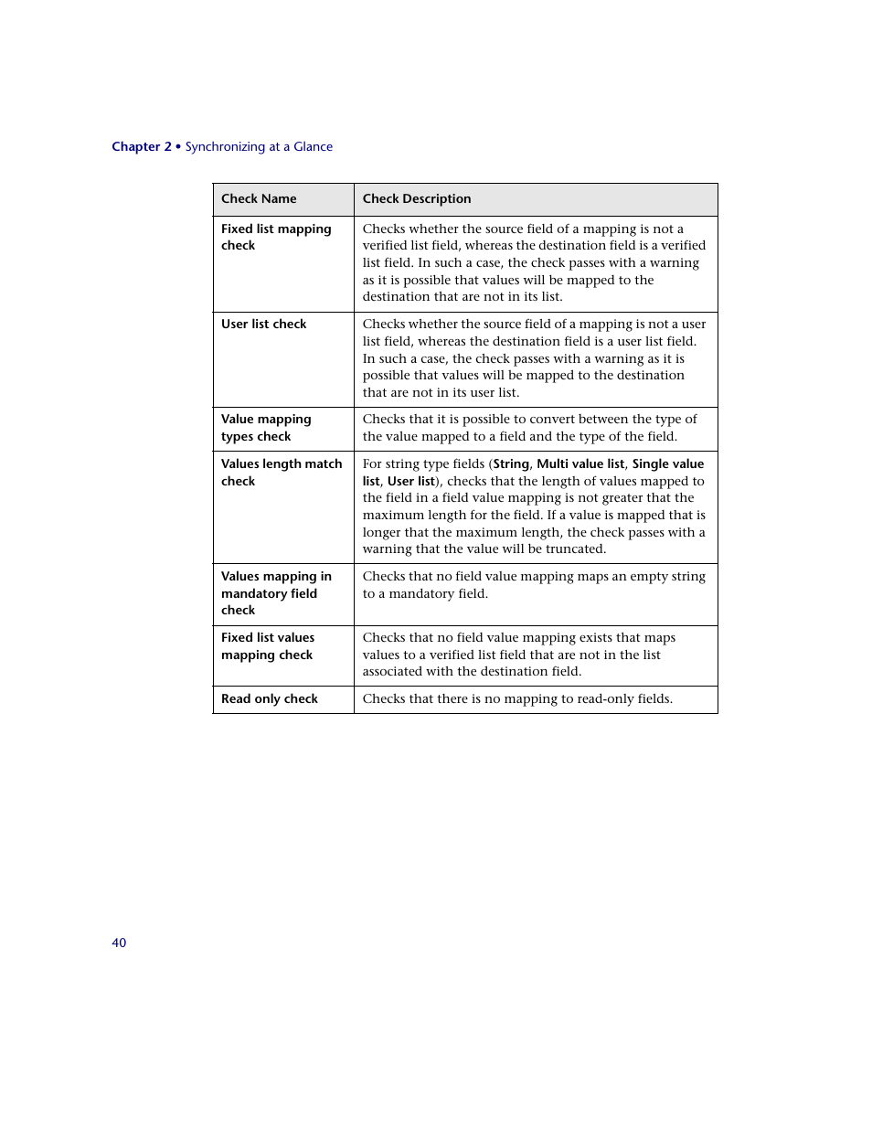 HP Quality Center Synchronizer 1.2 User Manual | Page 40 / 130