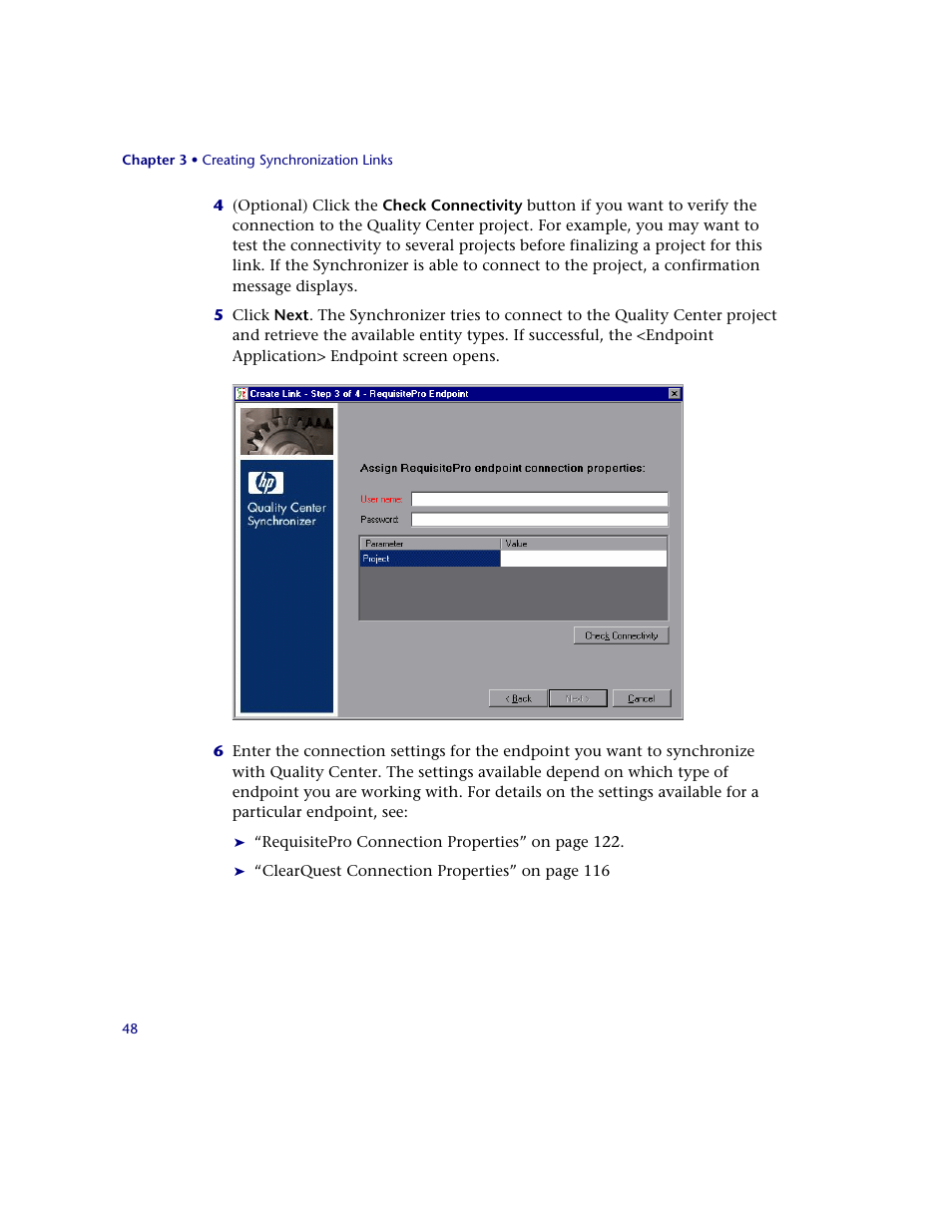 HP Quality Center Synchronizer 1.2 User Manual | Page 48 / 130