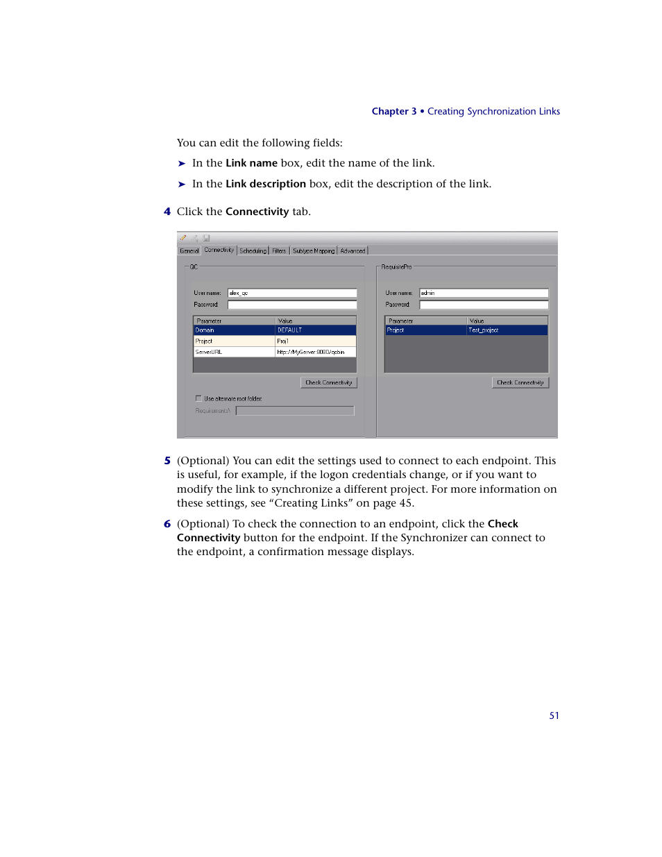 HP Quality Center Synchronizer 1.2 User Manual | Page 51 / 130