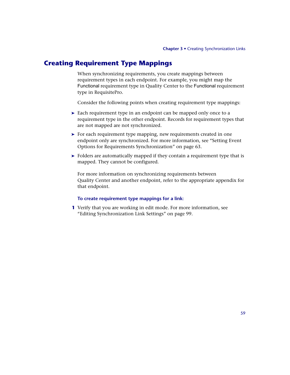 Creating requirement type mappings | HP Quality Center Synchronizer 1.2 User Manual | Page 59 / 130