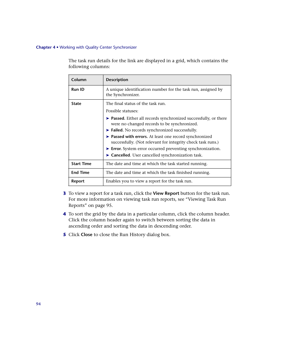 HP Quality Center Synchronizer 1.2 User Manual | Page 94 / 130