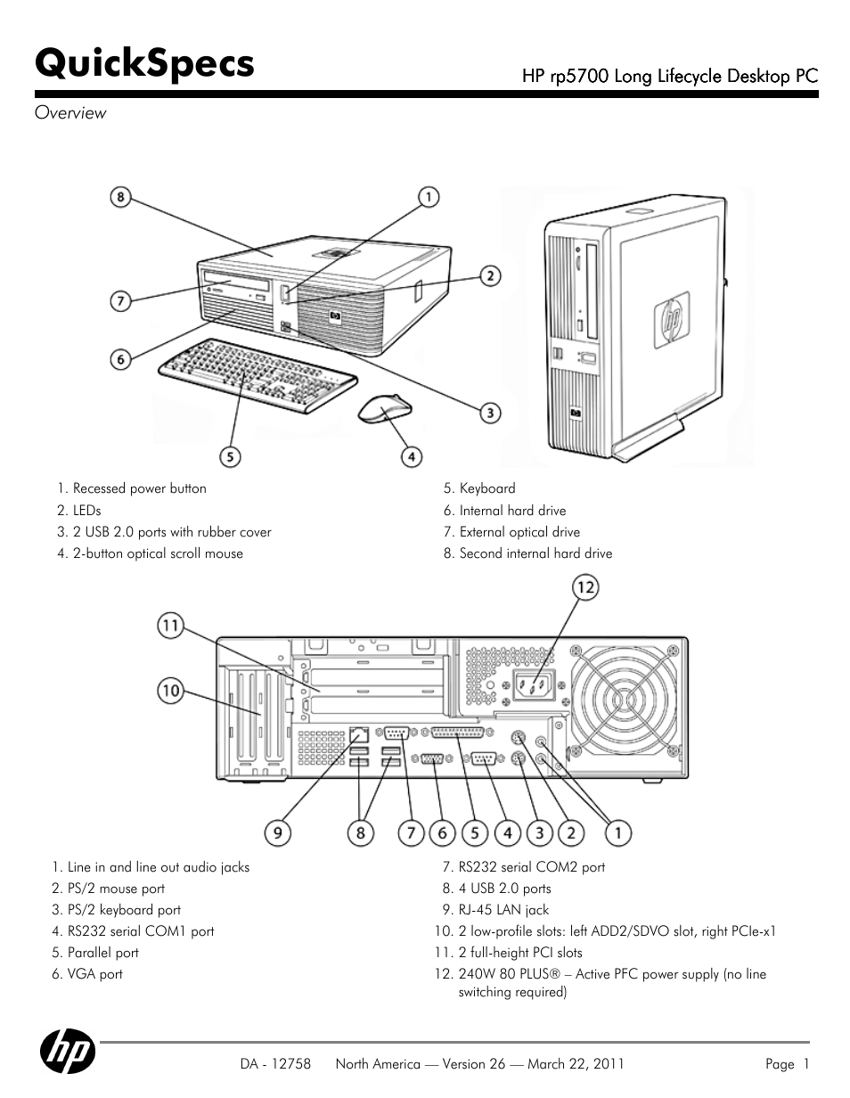 HP rp5700 User Manual | 38 pages