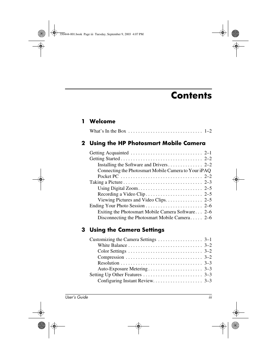 HP PhotoSmart User Manual | Page 3 / 25