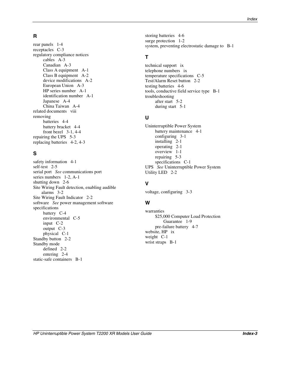 HP T2200 XR User Manual | Page 51 / 51