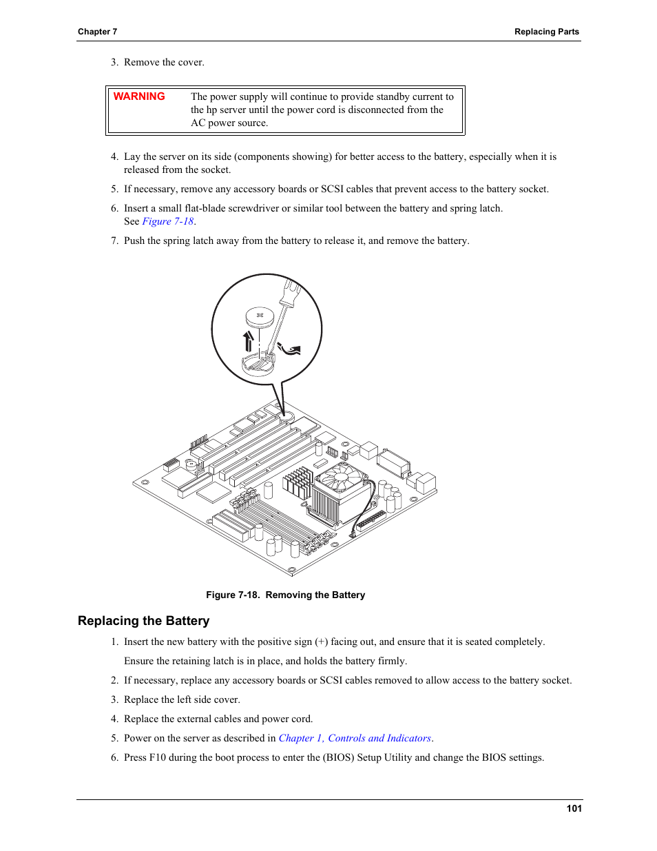 Replacing the battery | HP TC2120 User Manual | Page 107 / 125