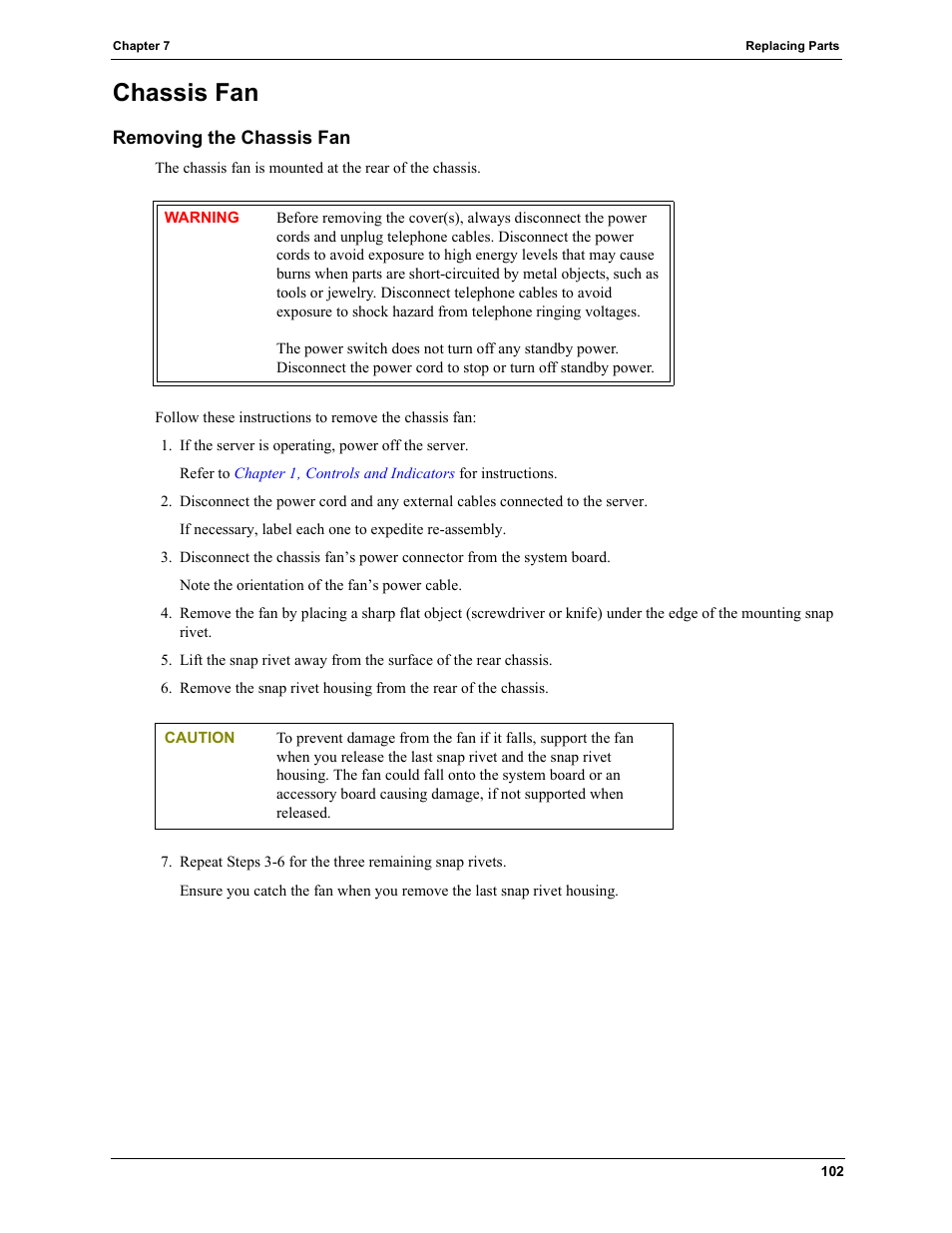 Chassis fan, Removing the chassis fan | HP TC2120 User Manual | Page 108 / 125