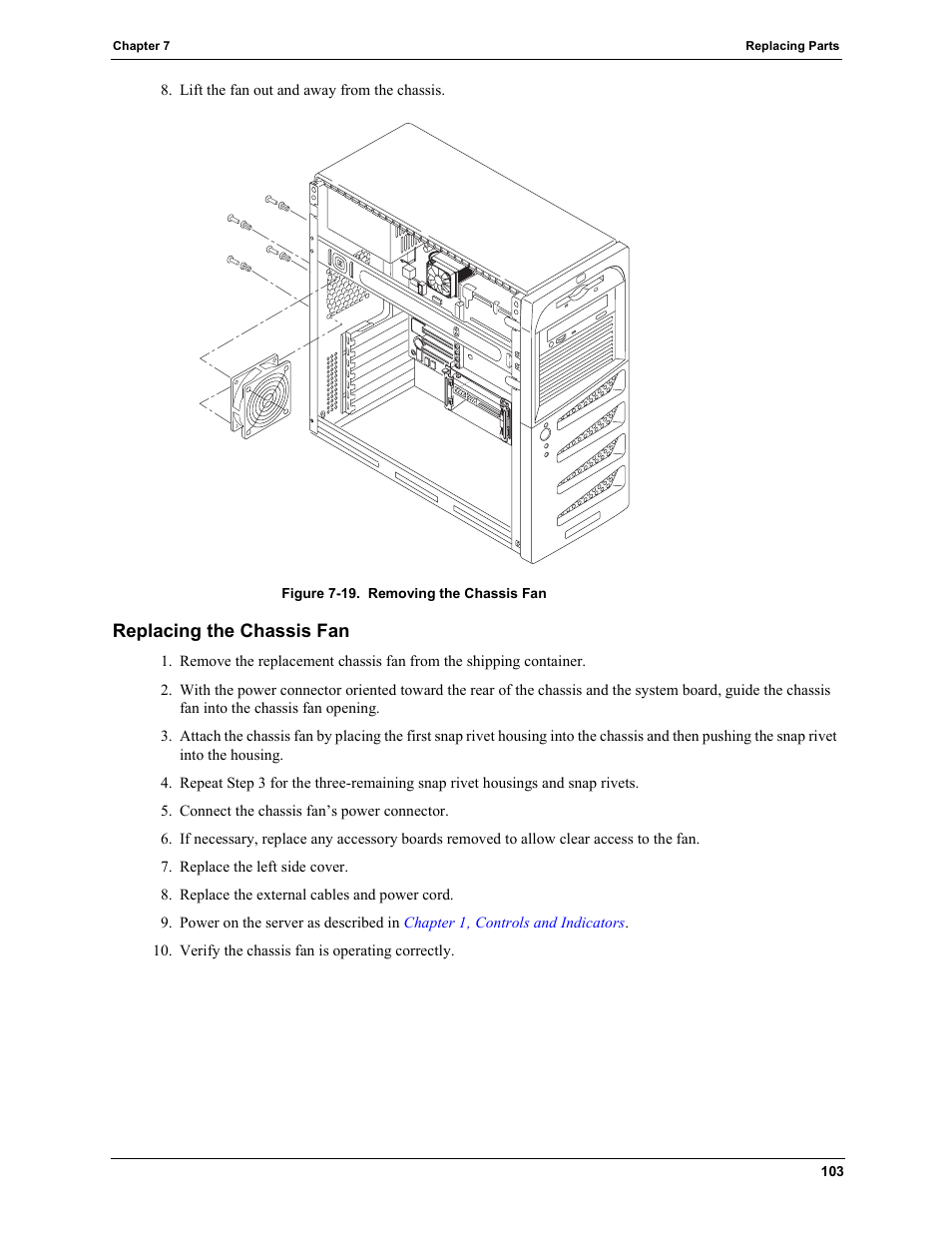 Replacing the chassis fan | HP TC2120 User Manual | Page 109 / 125