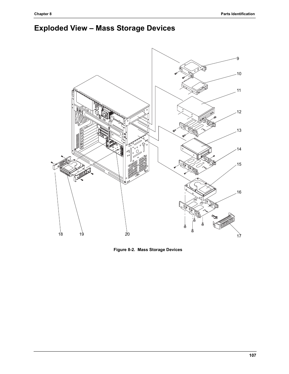 Exploded view – mass storage devices | HP TC2120 User Manual | Page 113 / 125