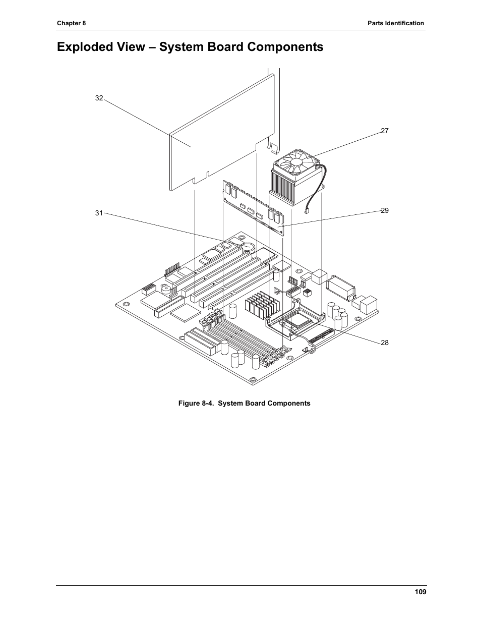 Exploded view – system board components | HP TC2120 User Manual | Page 115 / 125