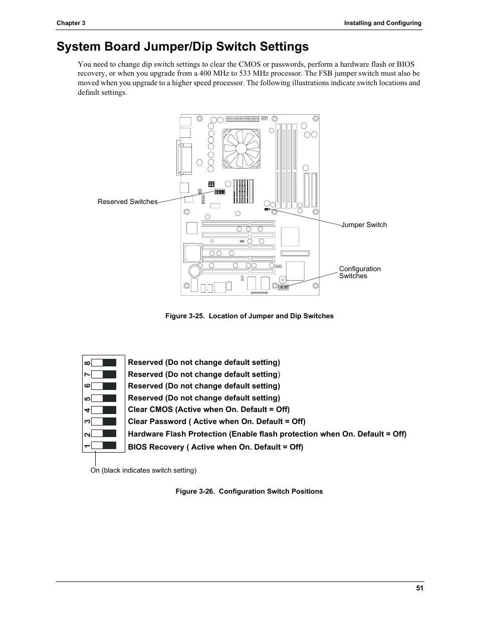 System board jumper/dip switch settings | HP TC2120 User Manual | Page 57 / 125