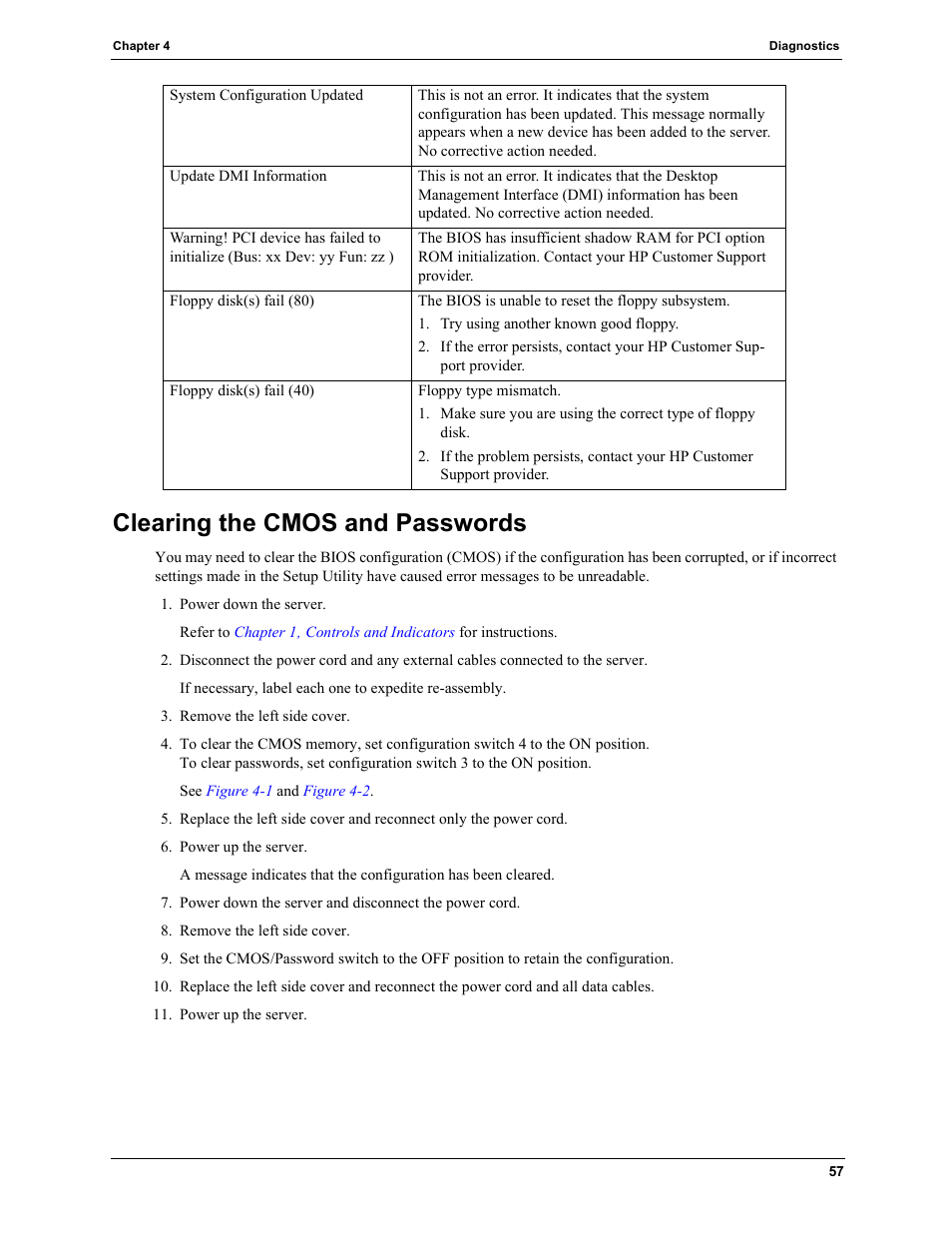 Clearing the cmos and passwords, Later | HP TC2120 User Manual | Page 63 / 125